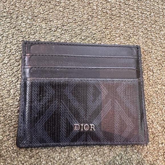 Dior Diamond Canvas card holder - Picture 1 of 5